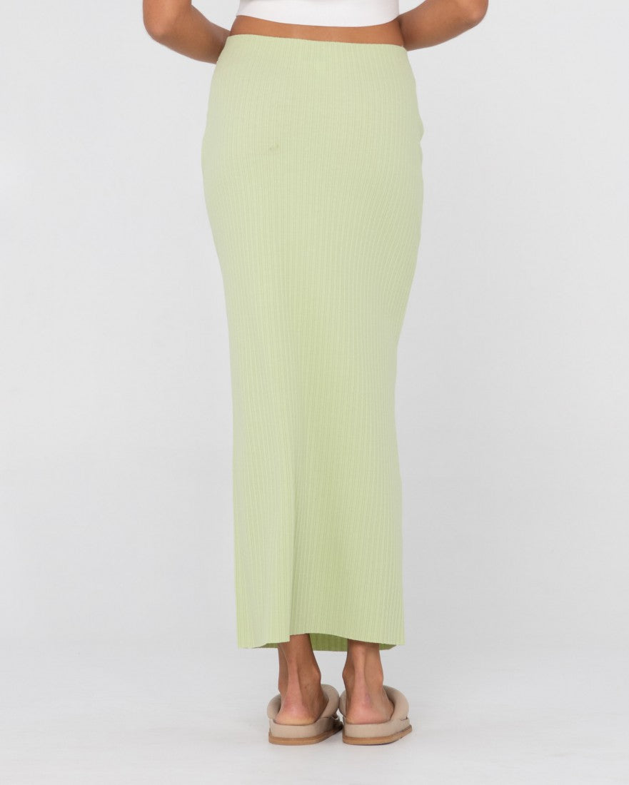 Scarlett Ribbed Mid Rise Maxi Tube Skirt