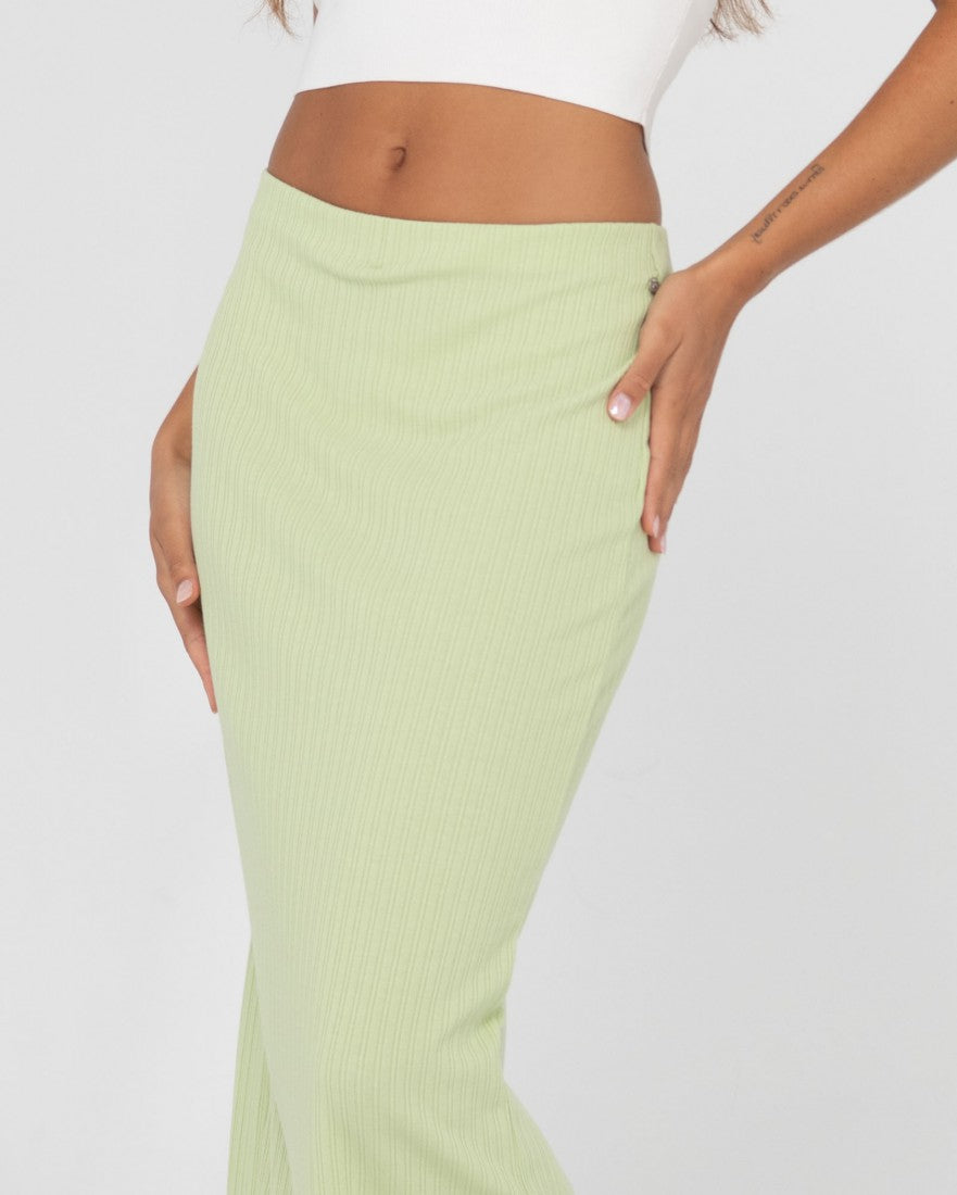 Scarlett Ribbed Mid Rise Maxi Tube Skirt