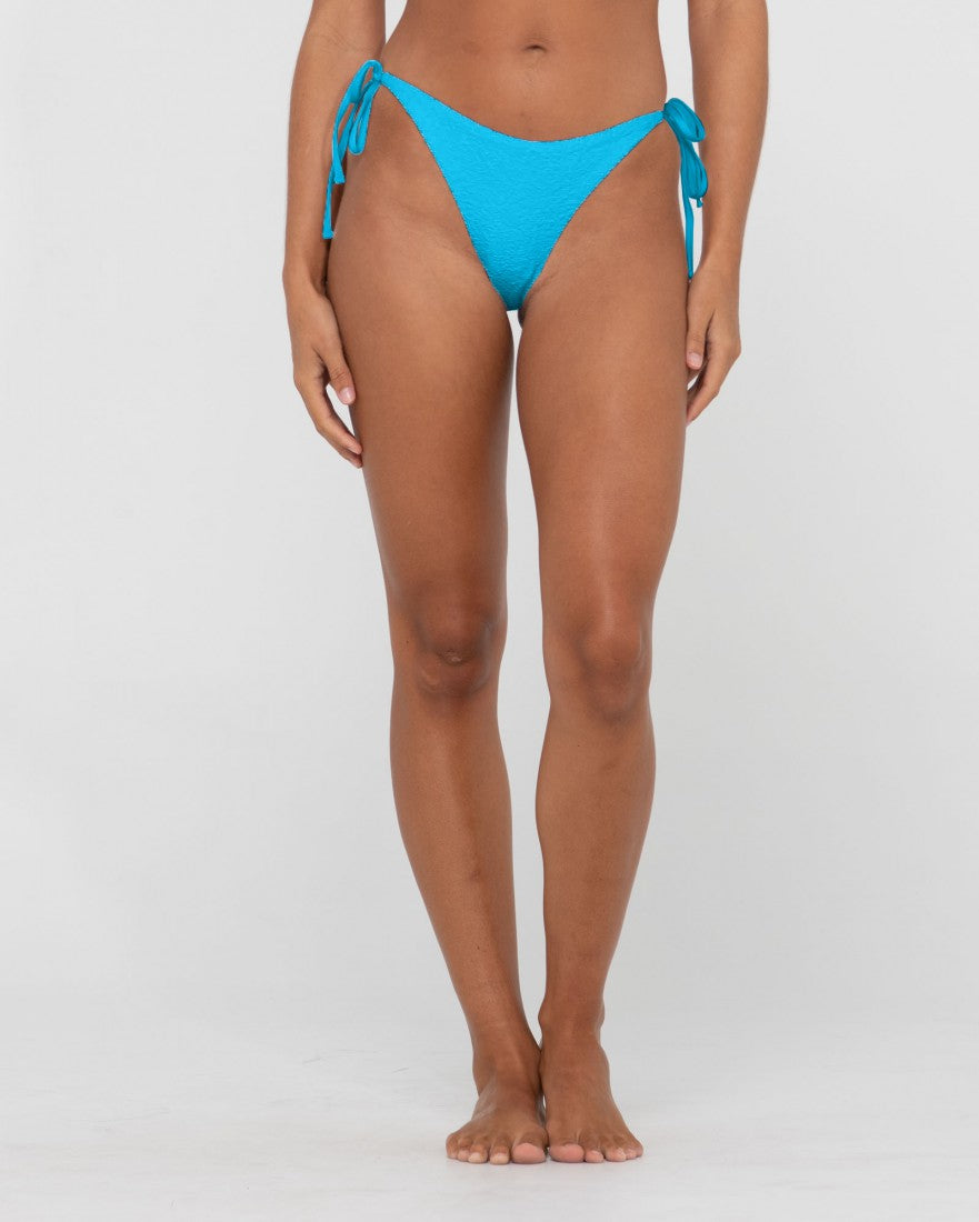Sandalwood Textured Midi Side Ties Bikini Bottom
