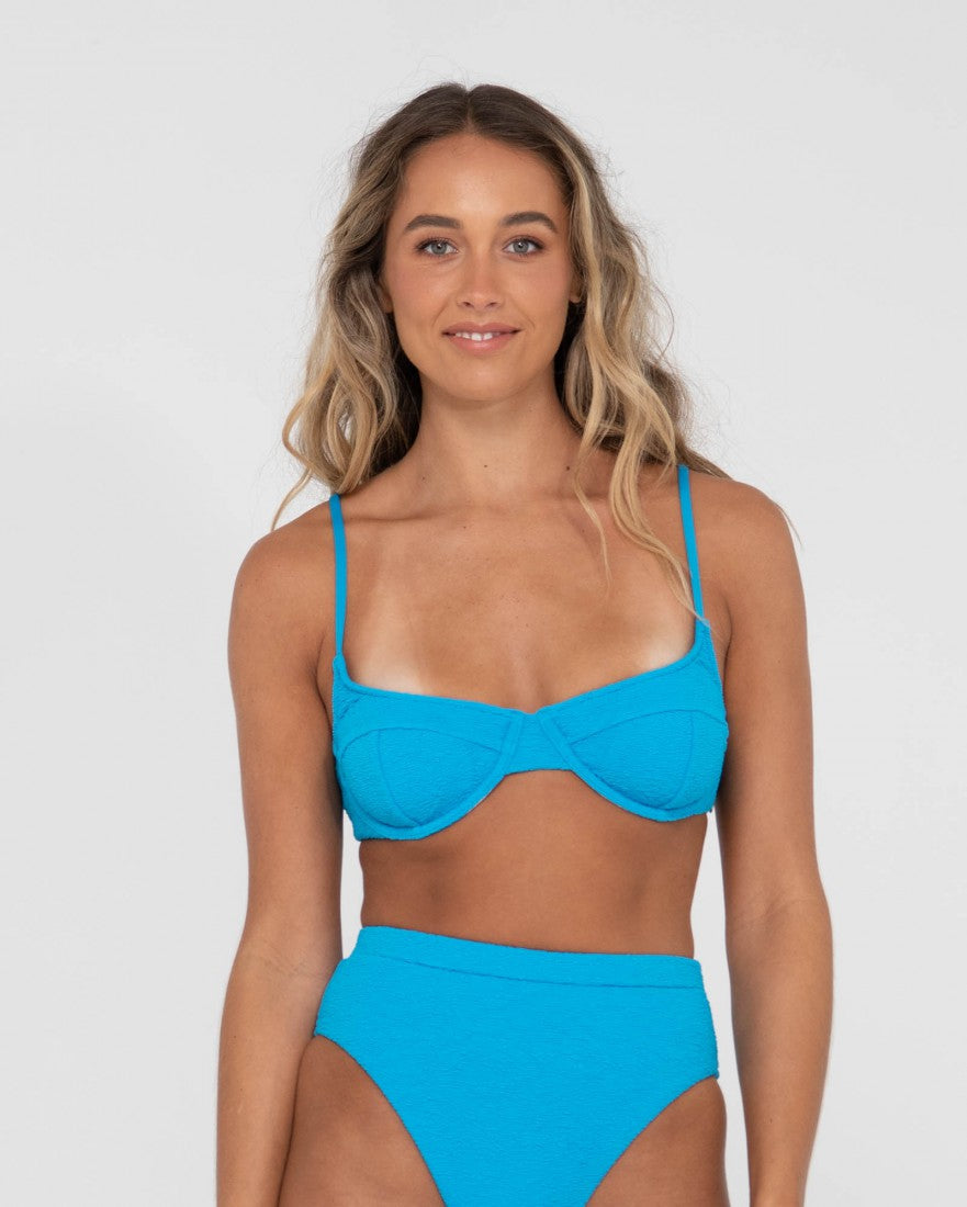 Sandalwood Textured Balconette Bikini Top