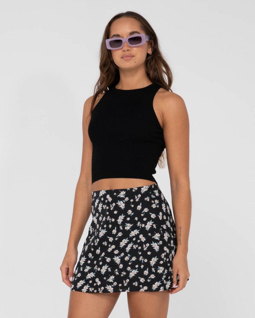 Amelia Knit Racer Crop Tank Top