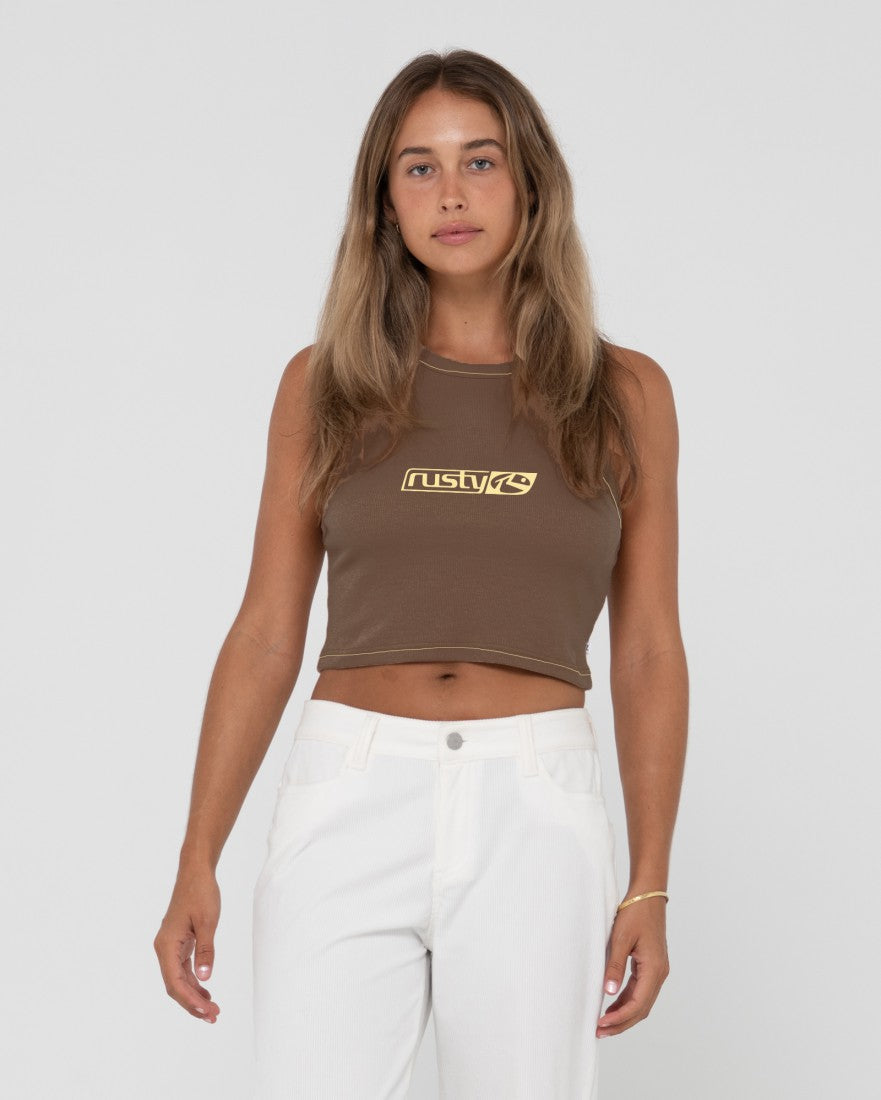 Rusty Contrast Graphic Tank Top