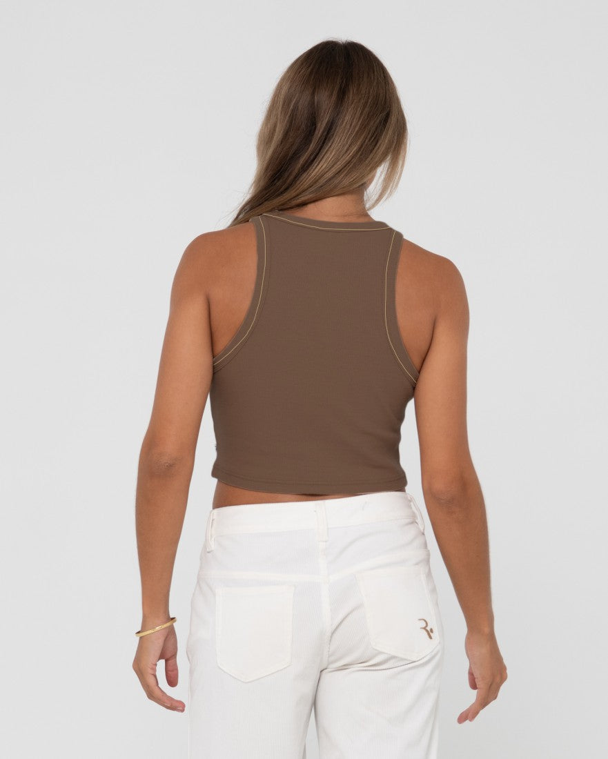 Rusty Contrast Graphic Tank Top