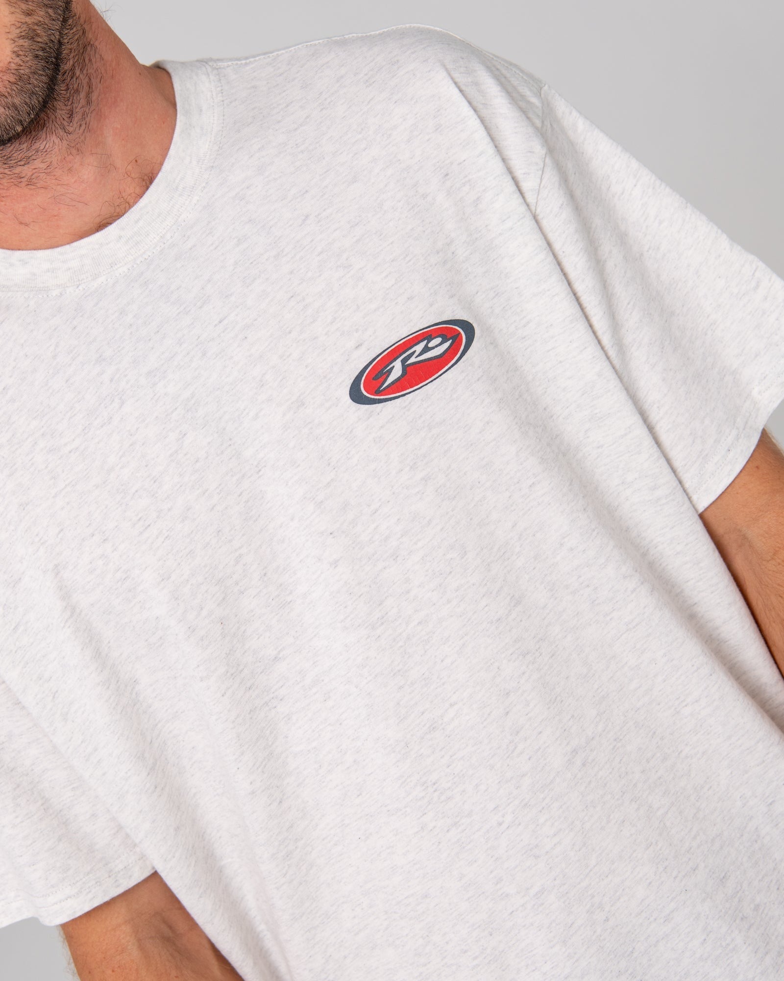 Rusty Irie Eye Oversized Short Sleeve Graphic Tee Ecru Marle