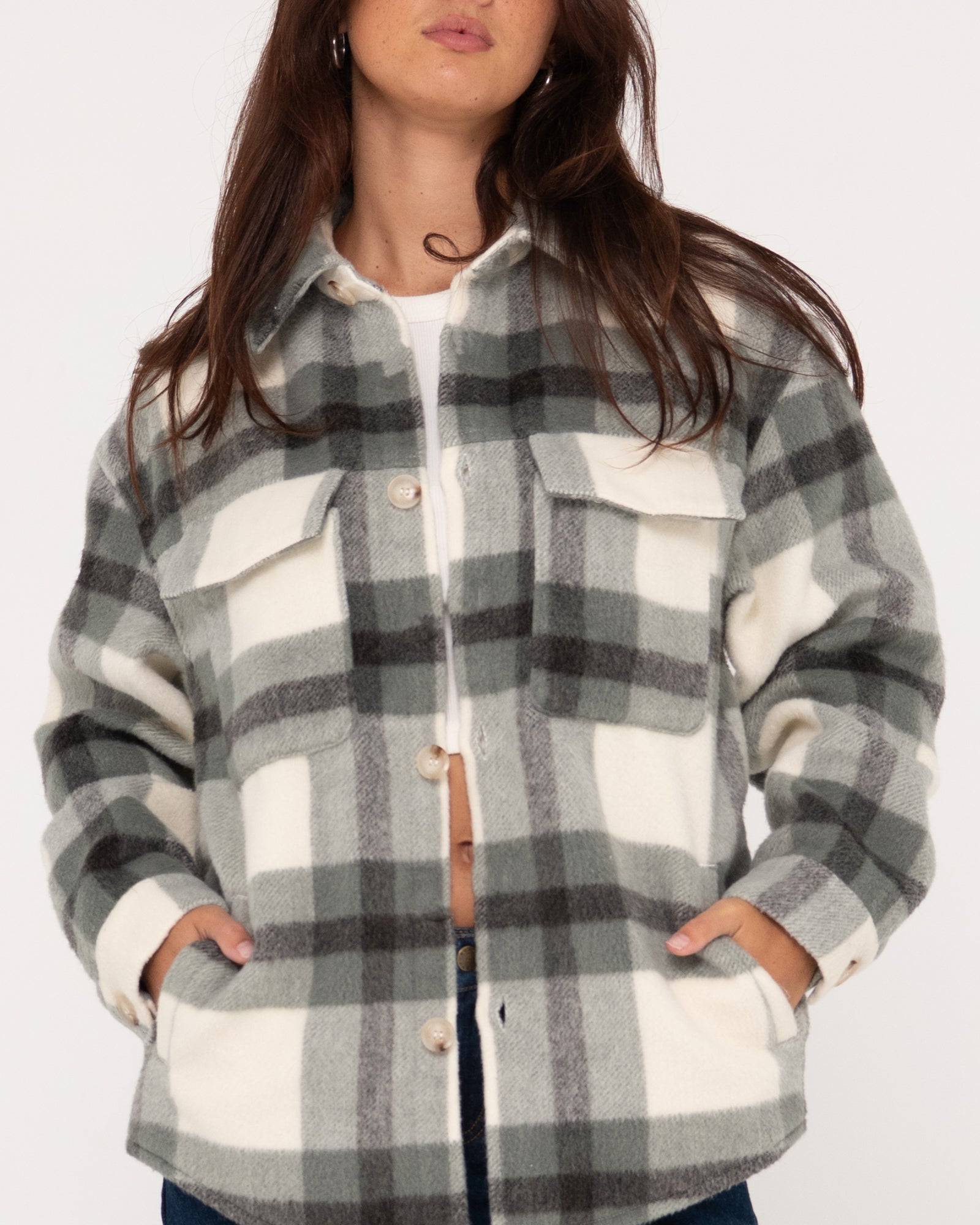 Wren Oversized Plaid Jacket