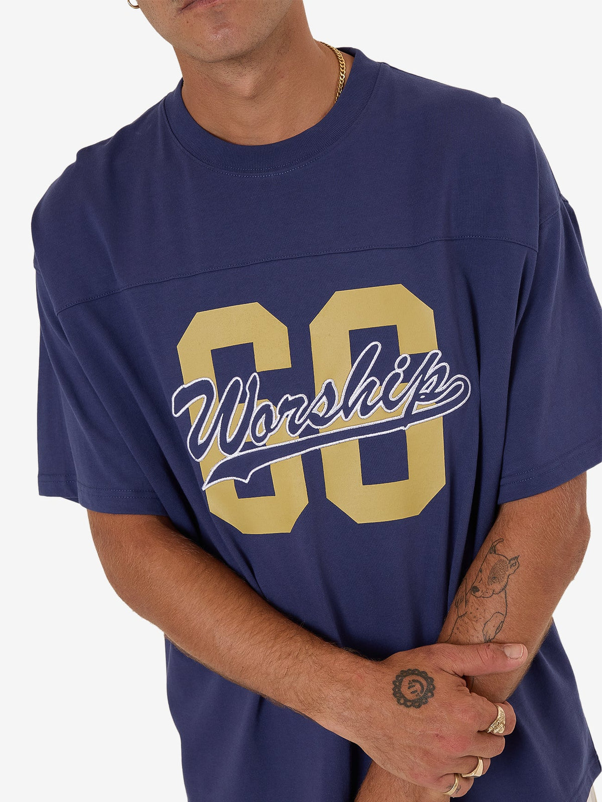 Major League Oversized Tee - Medievil Blue
