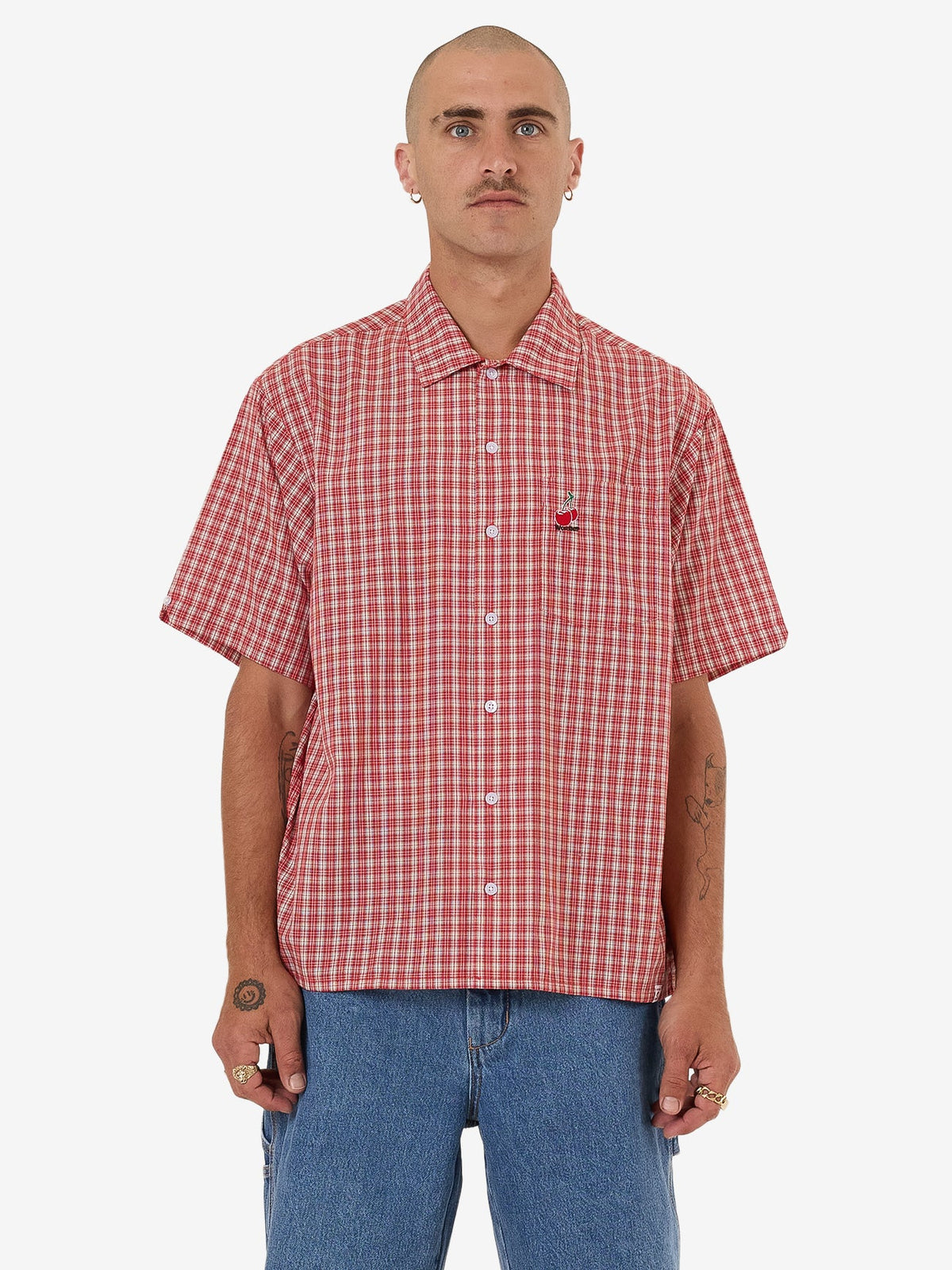 Glazed And Confused Short Sleeve Shirt - Cherry Red