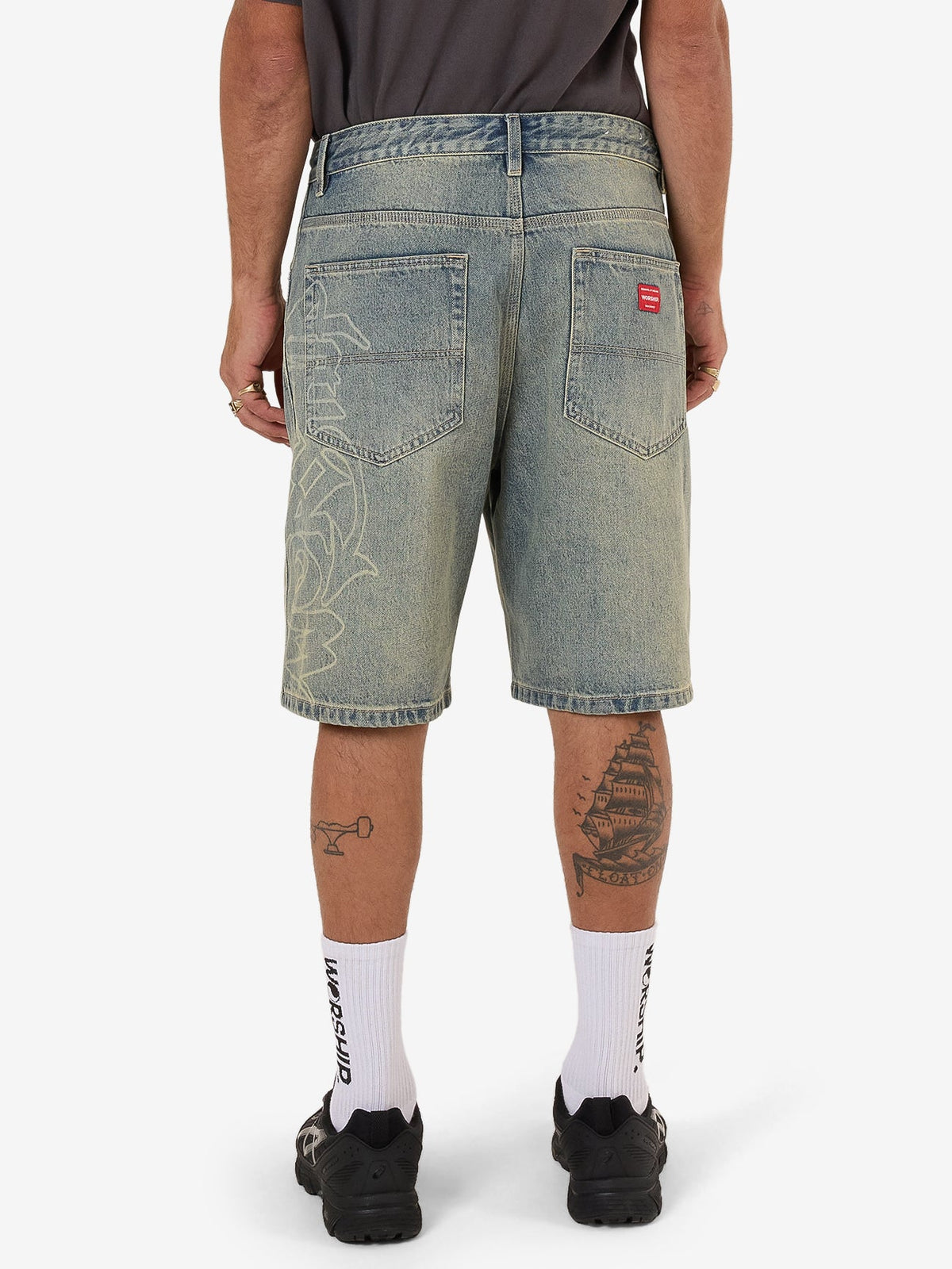 Throws Big Dawg Jean Short - Garage Grime Blue