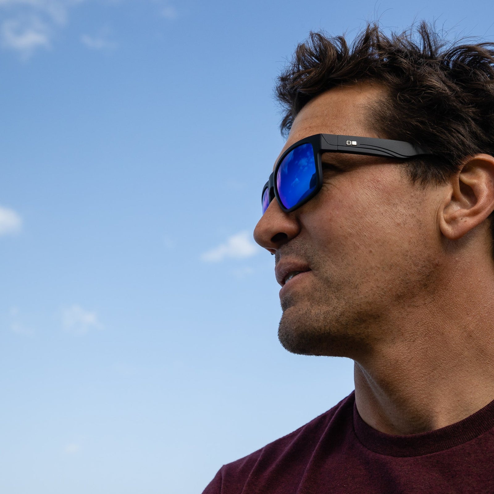 Rambler Sport - Matte Black / LIT Mirror Blue