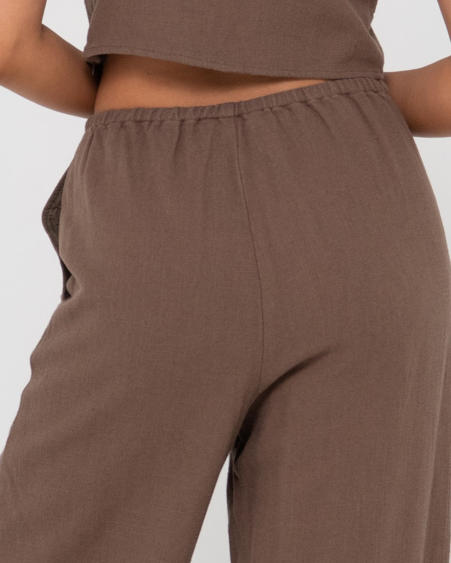 Carolina High Waisted Relaxed Fit Linen Pant