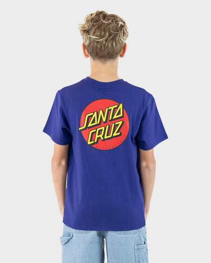 Classic Dot Chest Boys T-Shirt Purple