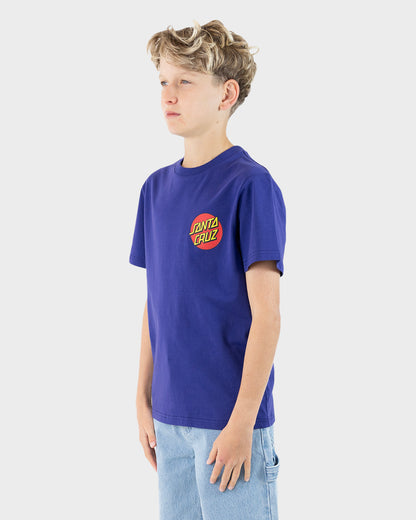 Classic Dot Chest Boys T-Shirt Purple