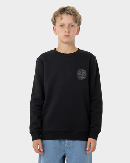 Check Waste Dot Boys Sweater Black