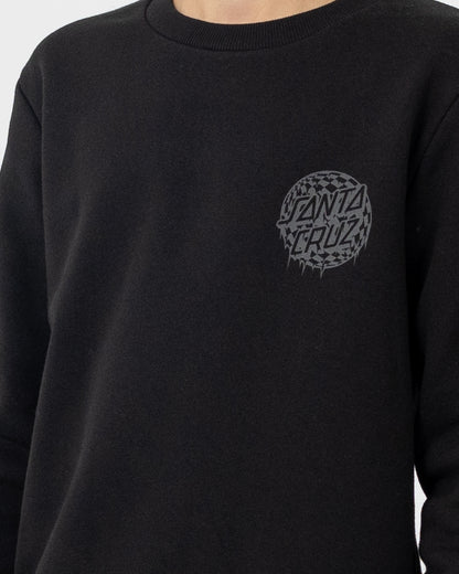 Check Waste Dot Boys Sweater Black