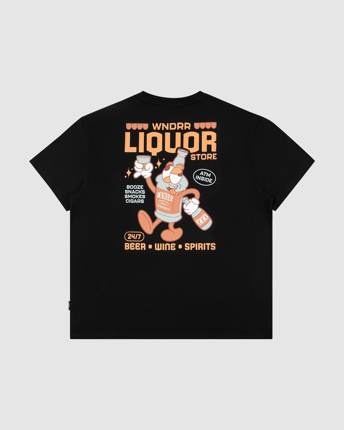 LIQUOR BOX FIT TEE - BLACK