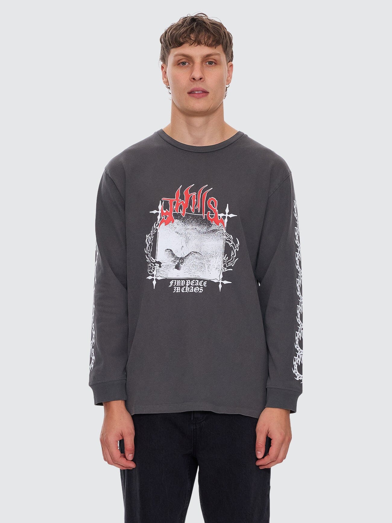 Peaceful Chaos Oversize Fit Long Sleeve Tee