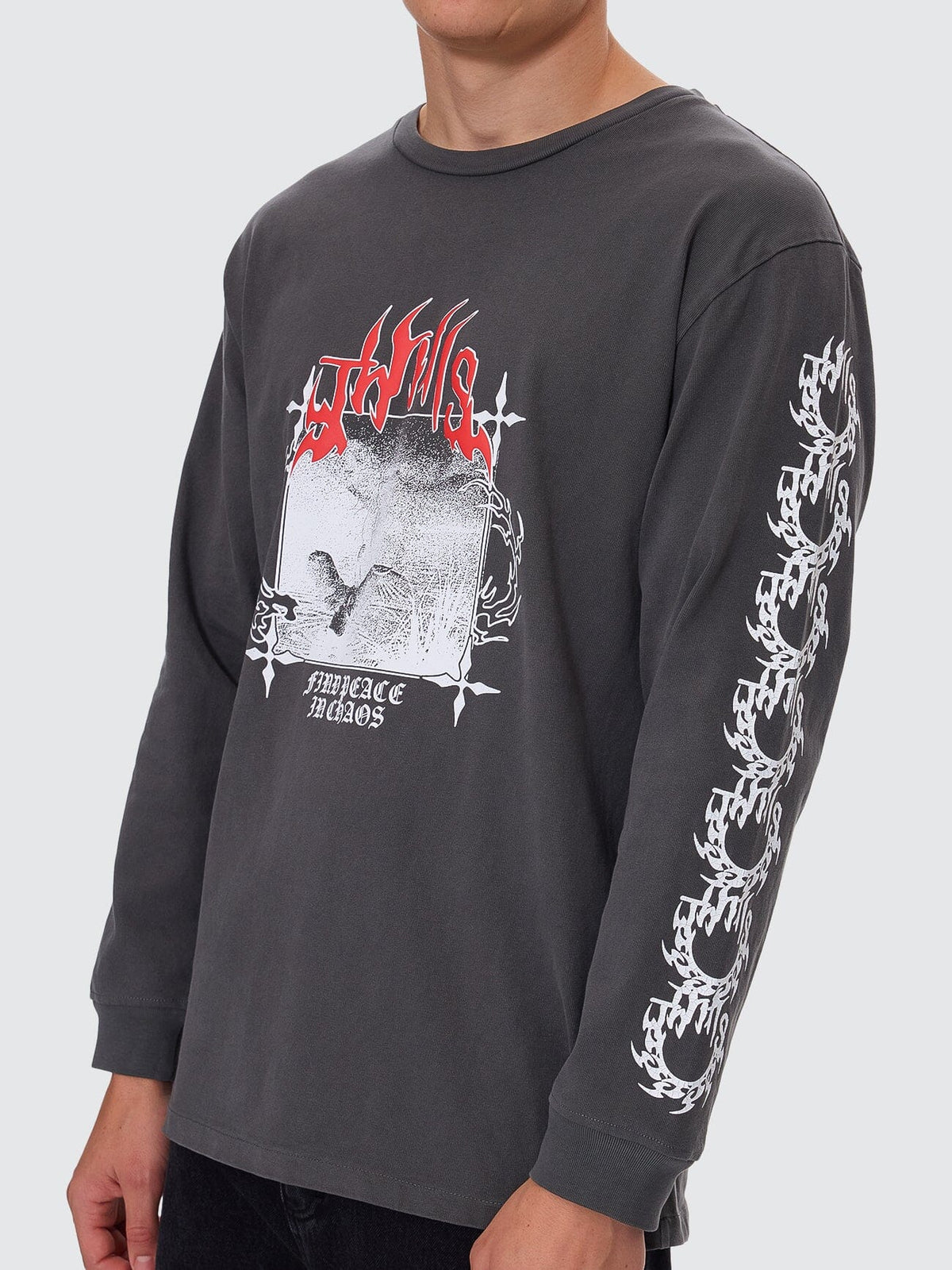 Peaceful Chaos Oversize Fit Long Sleeve Tee