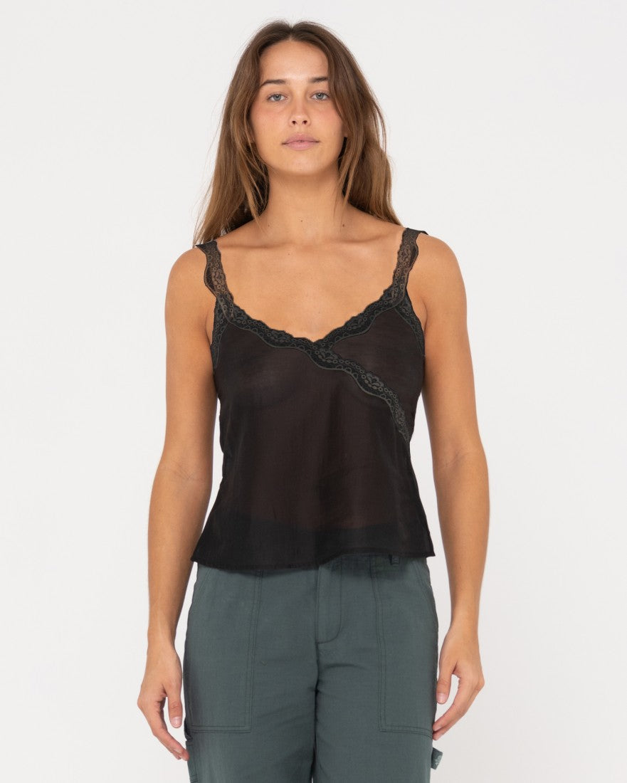 Maison Sheer Lace Cami Top