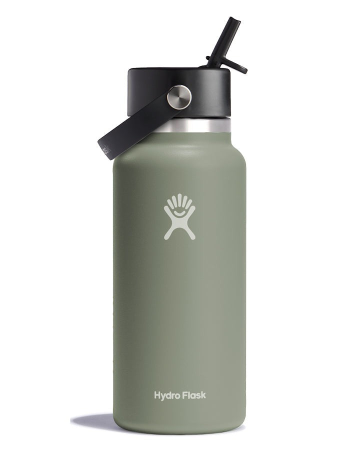 Hydration 32oz Wide Mouth Flex Straw Cap Insulated Water Bottle