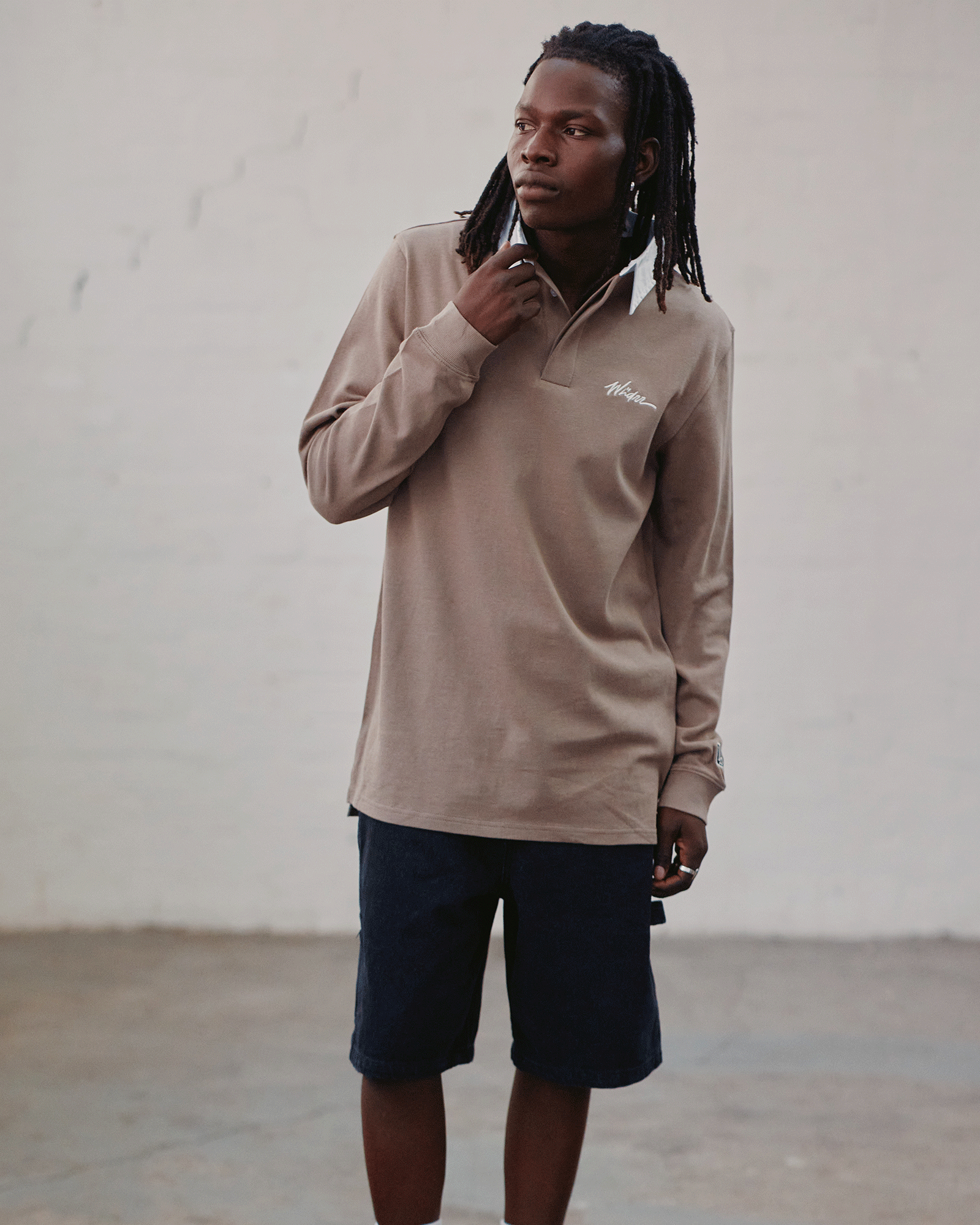 Faded French Terry Tee - Taupe
