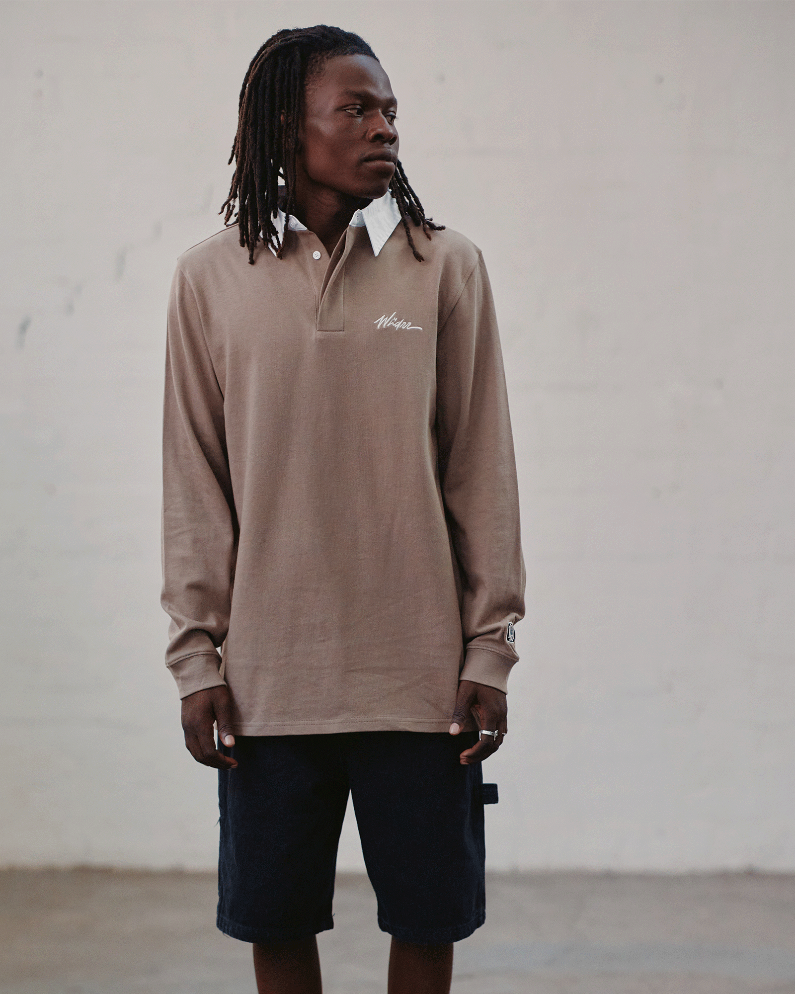 Faded French Terry Tee - Taupe