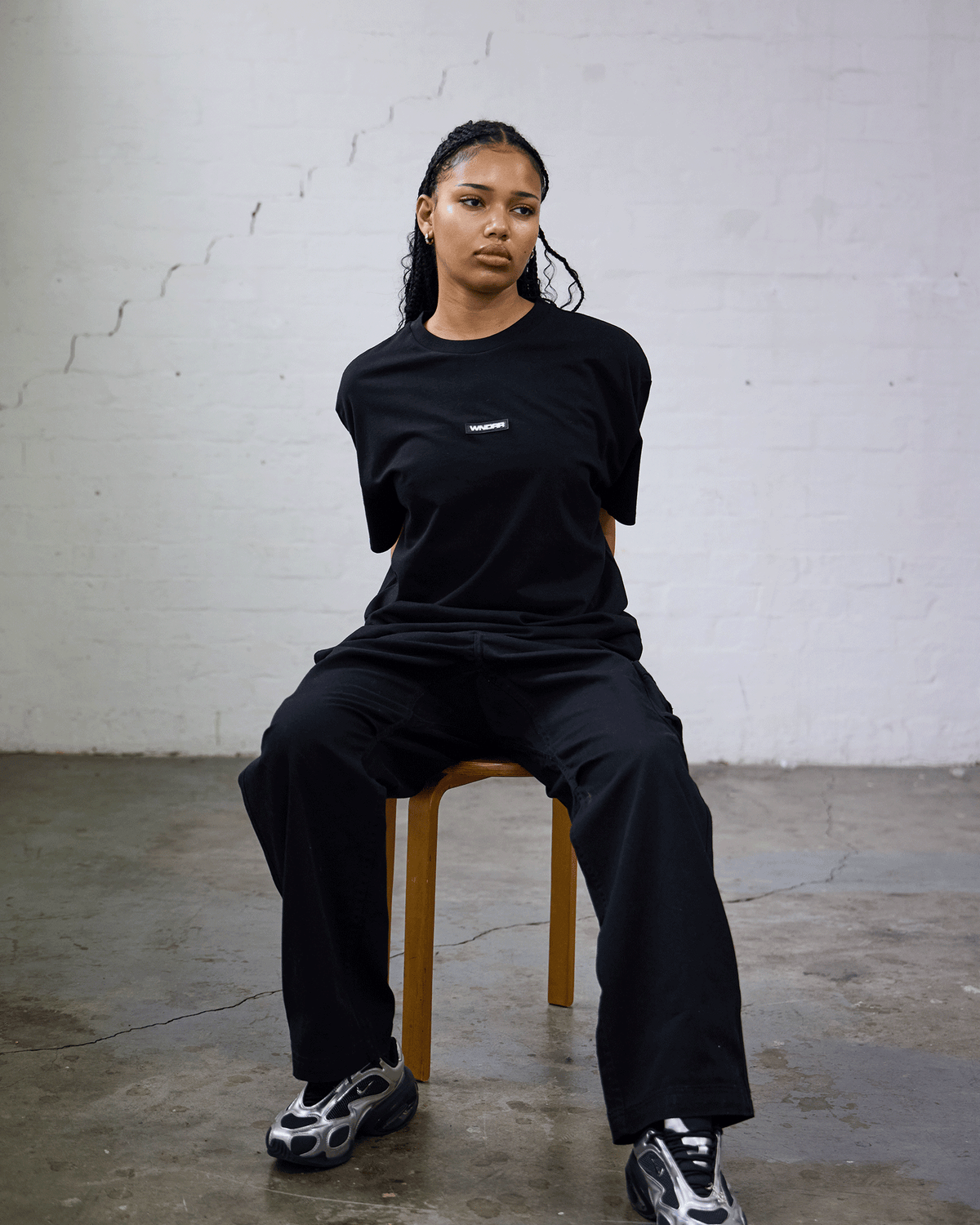 Hexed Box Fit Tee - Black