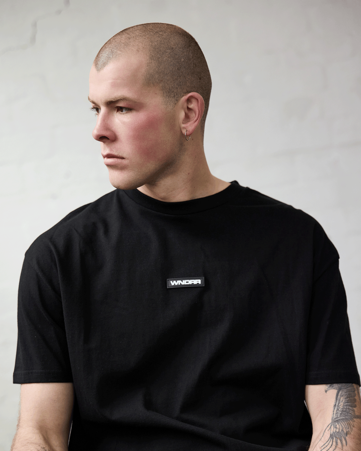 Hexed Box Fit Tee - Black