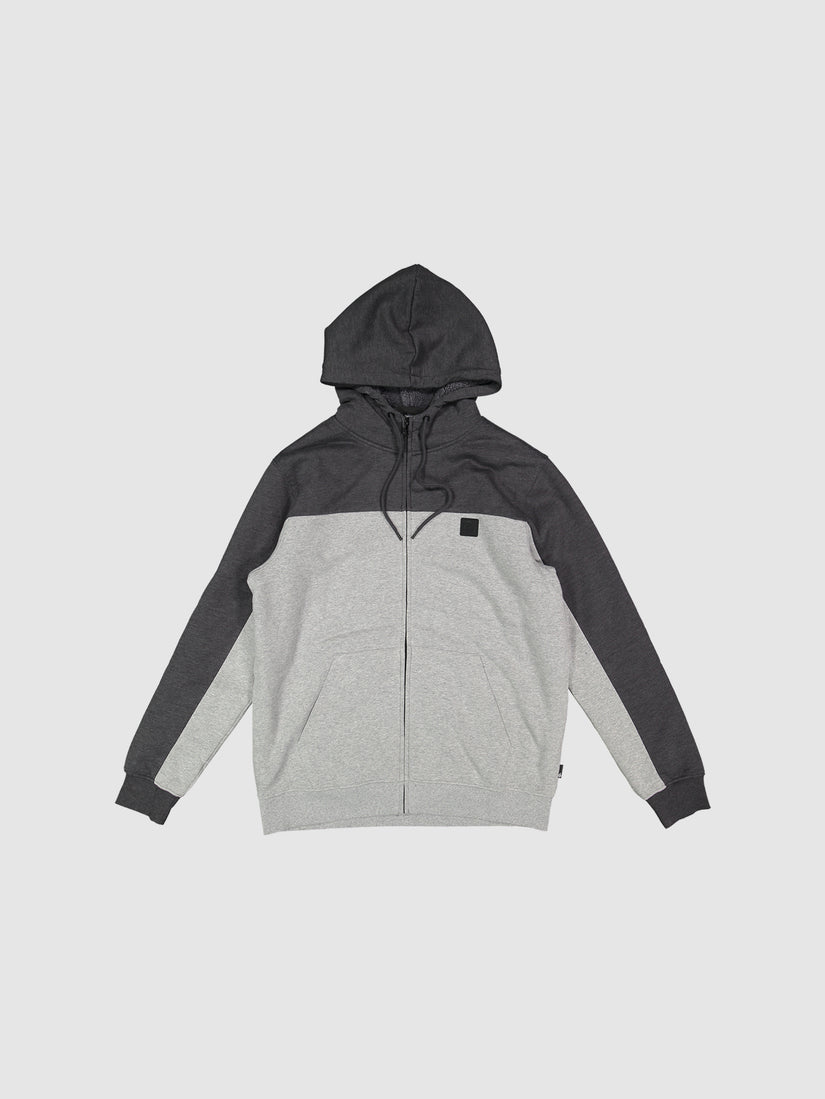 Division Lined Zip - Heather Grey