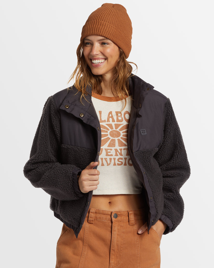 Womens Lost Trails Button Up Fleece Jacket