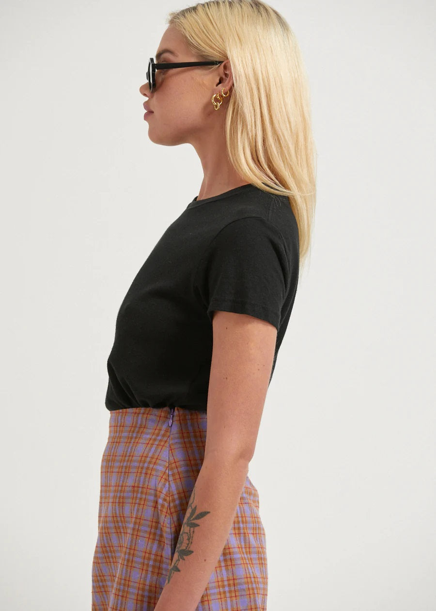 Afends Hemp Basics Ladies Tee Black