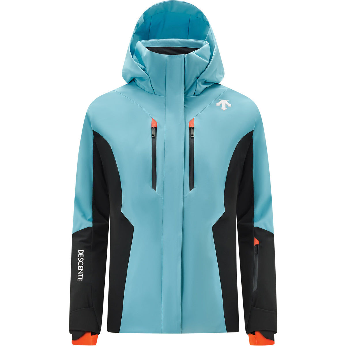 Descente Angular Line Jacket Echo Blue Black Mandarin Orange 2025