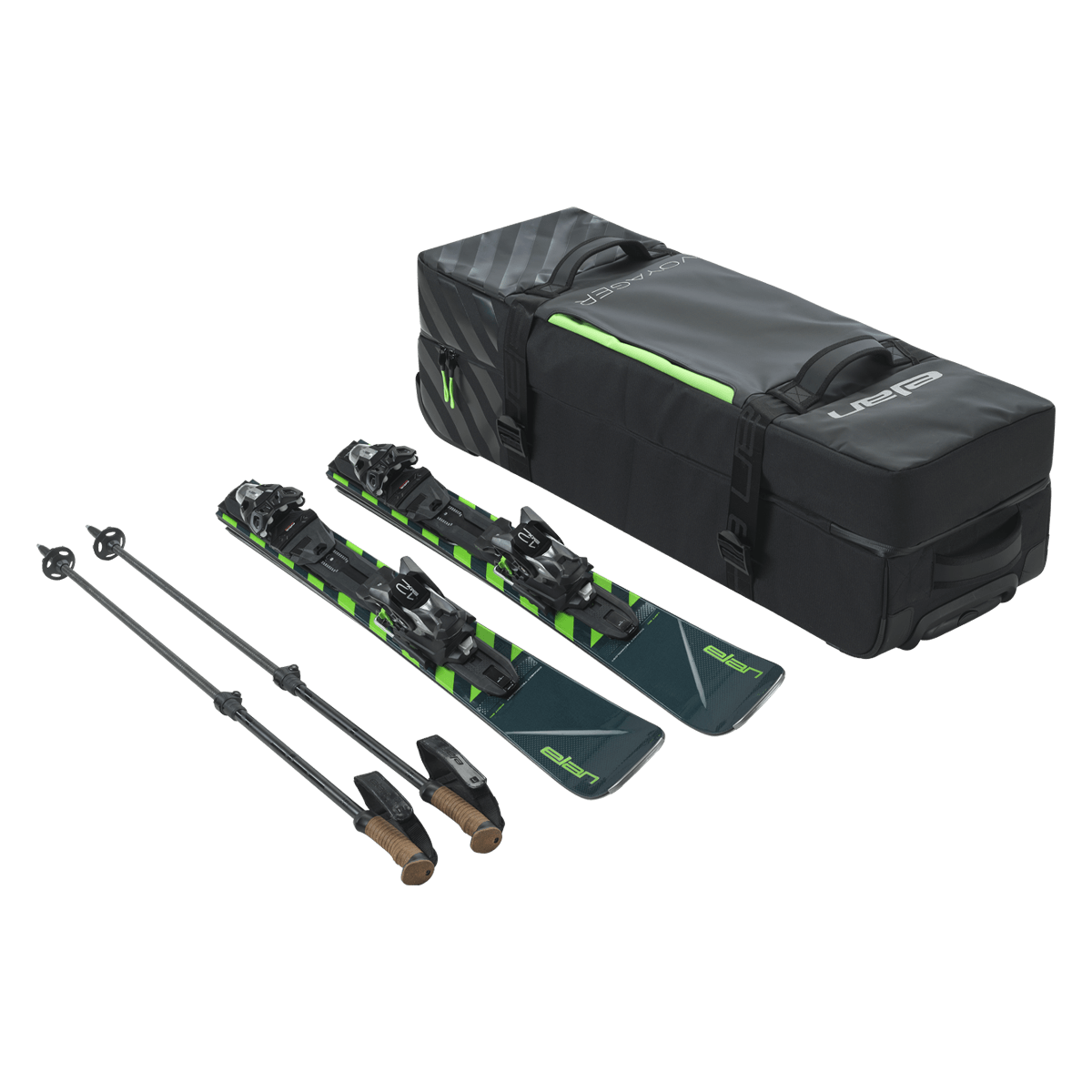 Voyager Green Skis w/ EMX 12.0 Binding Skiser-On-The-Go Package