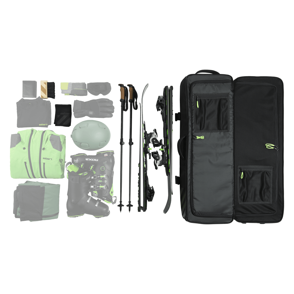 Voyager Green Skis w/ EMX 12.0 Binding Skiser-On-The-Go Package