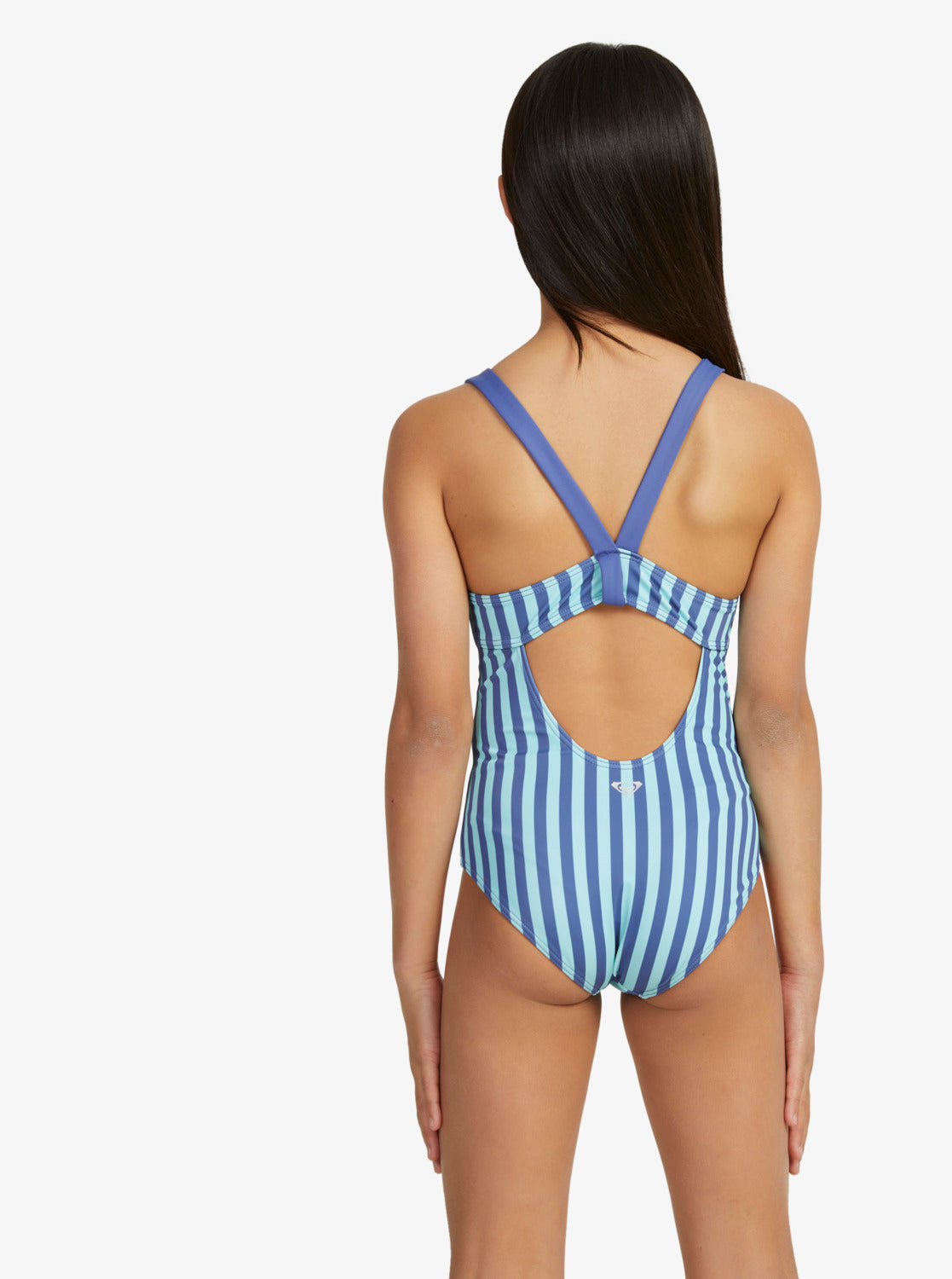 Girls 6-16 Serenity Stripe Cross Back One-Piece Swimsuit