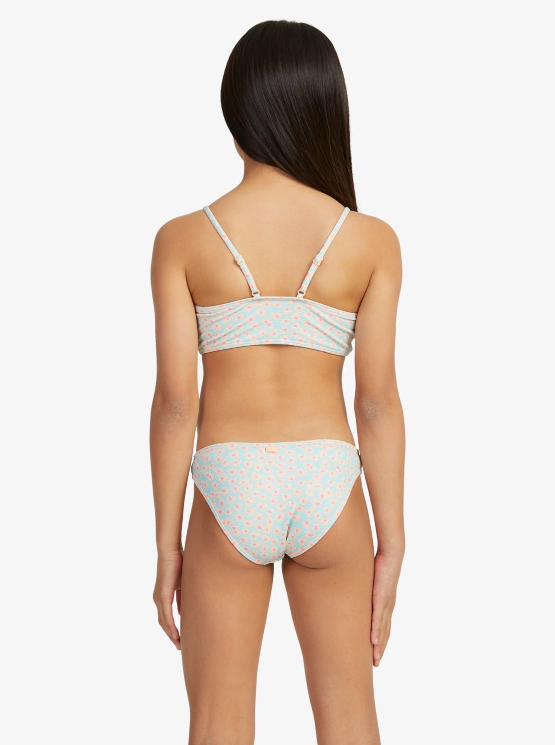 Girls 7-16 Flower Bed Crop Top Two-Piece Bikini Set