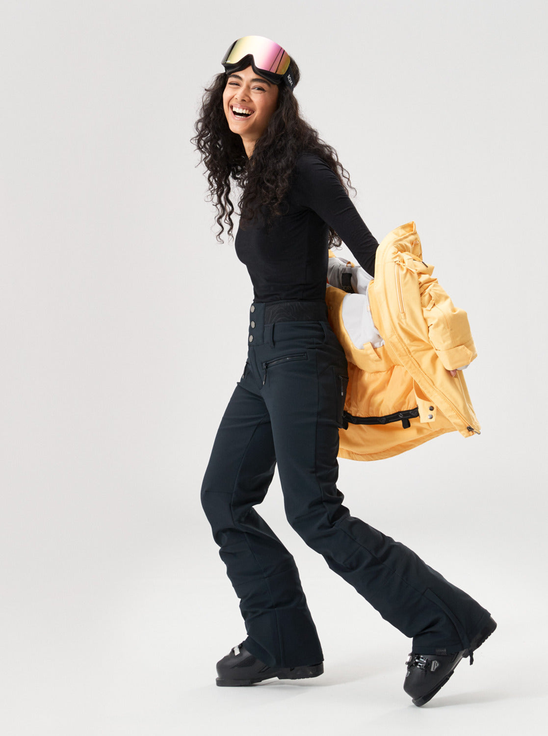 Roxy Womens Rising High Technical Snow Pants True Black