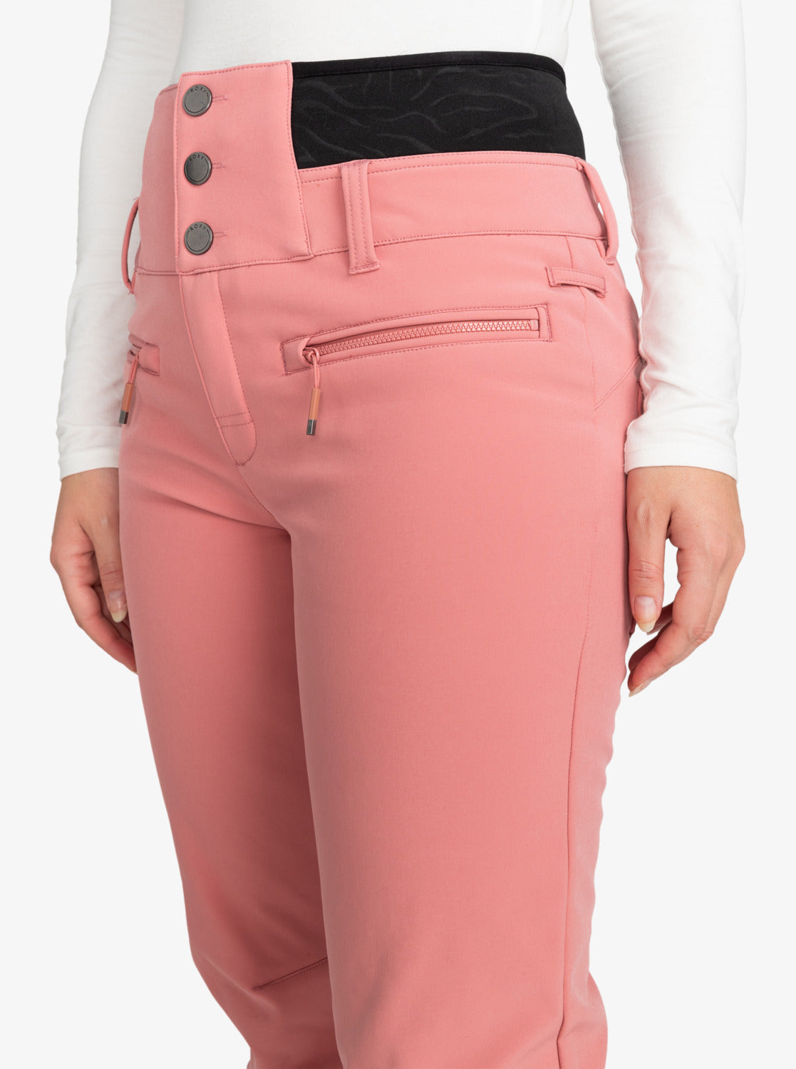 Roxy Womens Rising High Technical Snow Pants Dusty Rose