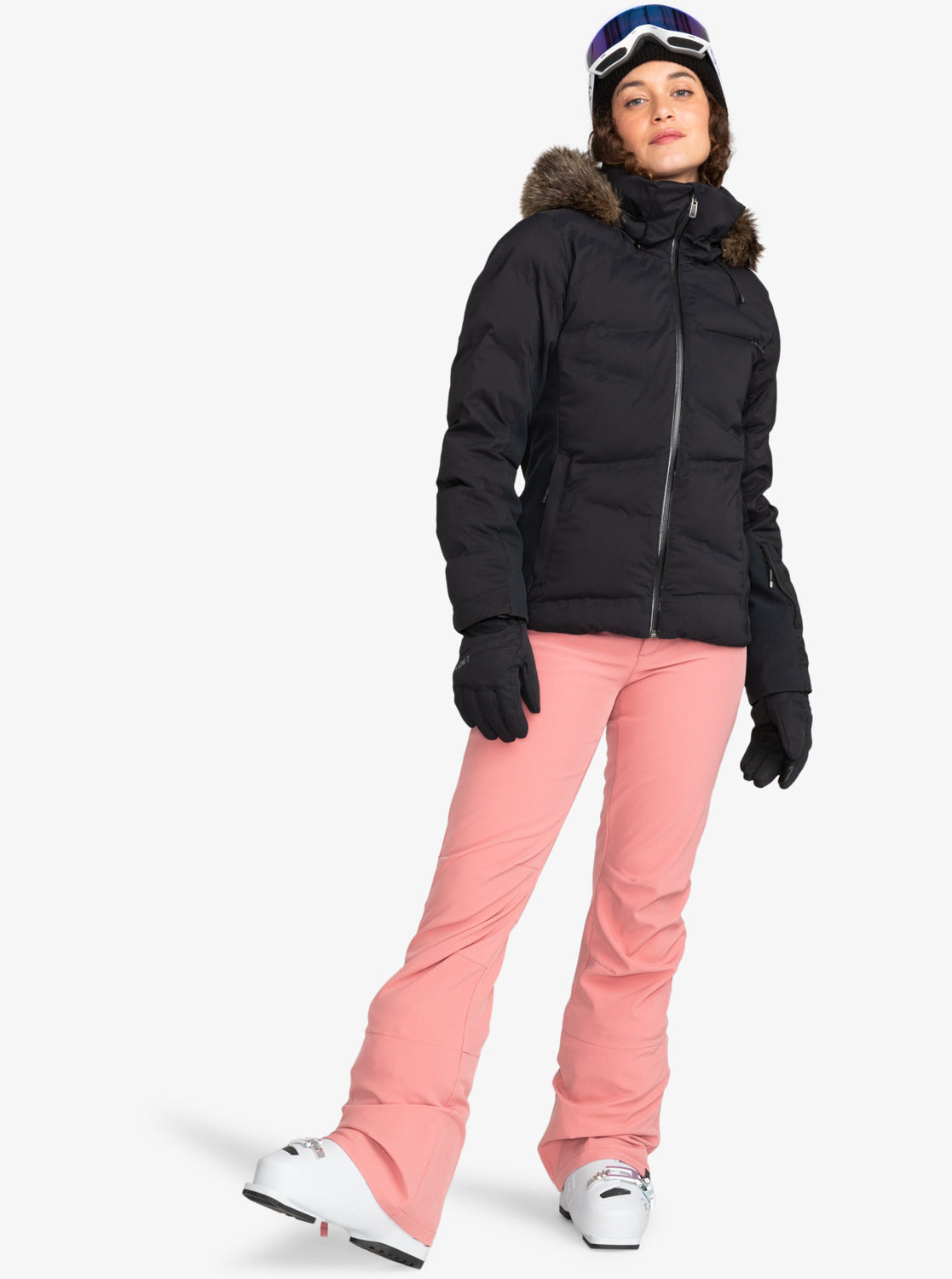 Roxy Womens Rising High Technical Snow Pants Dusty Rose