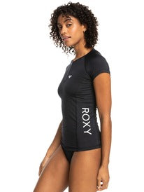 Womens New Essentials Short Sleeve Zip-Up Rash Vest