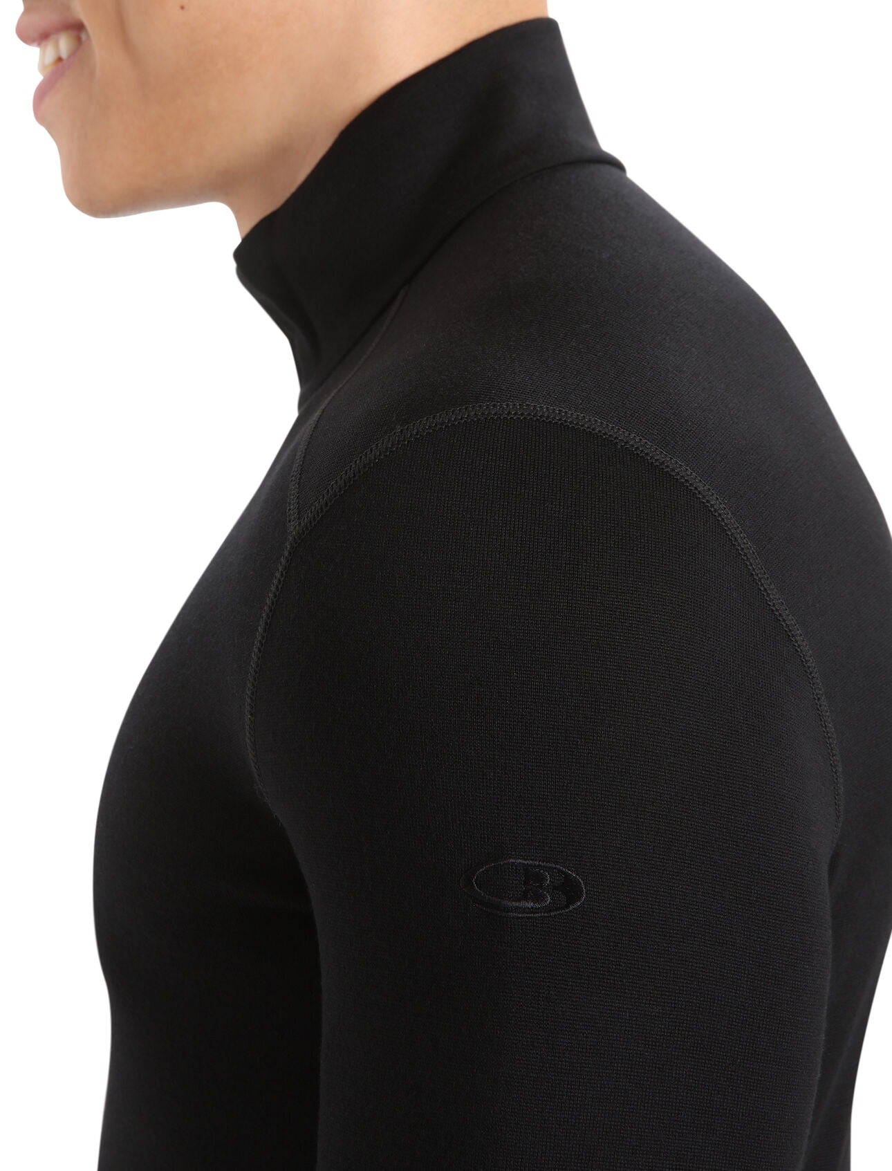 Icebreaker Men's Merino 260 Tech Long Sleeve Half Zip Thermal Top Black