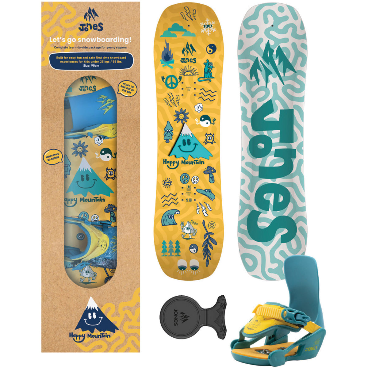 Happy Mountain Kids Snowboard w/ Bindings