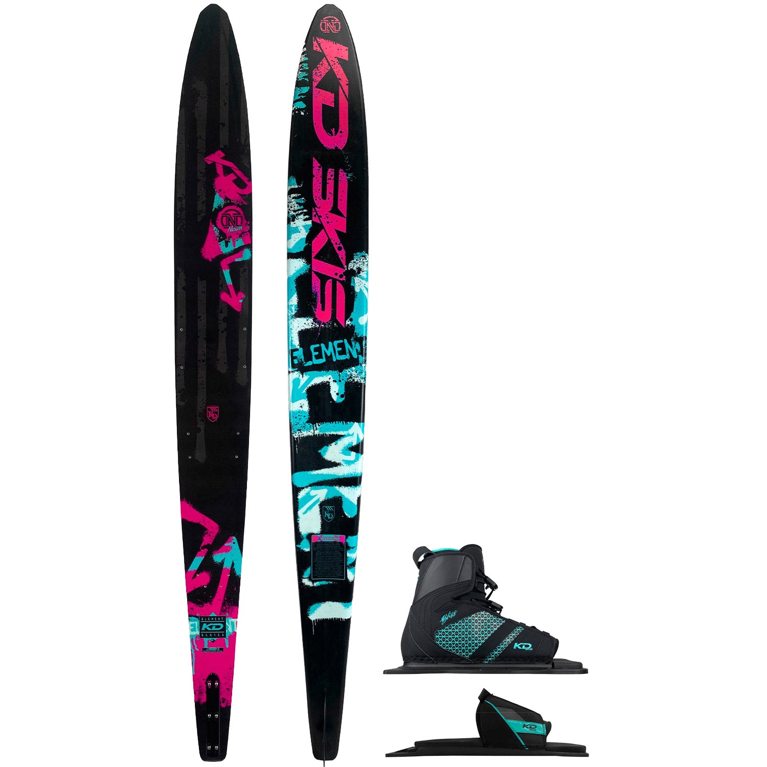 Neon Slalom Ski w/ Bliss Boot Package
