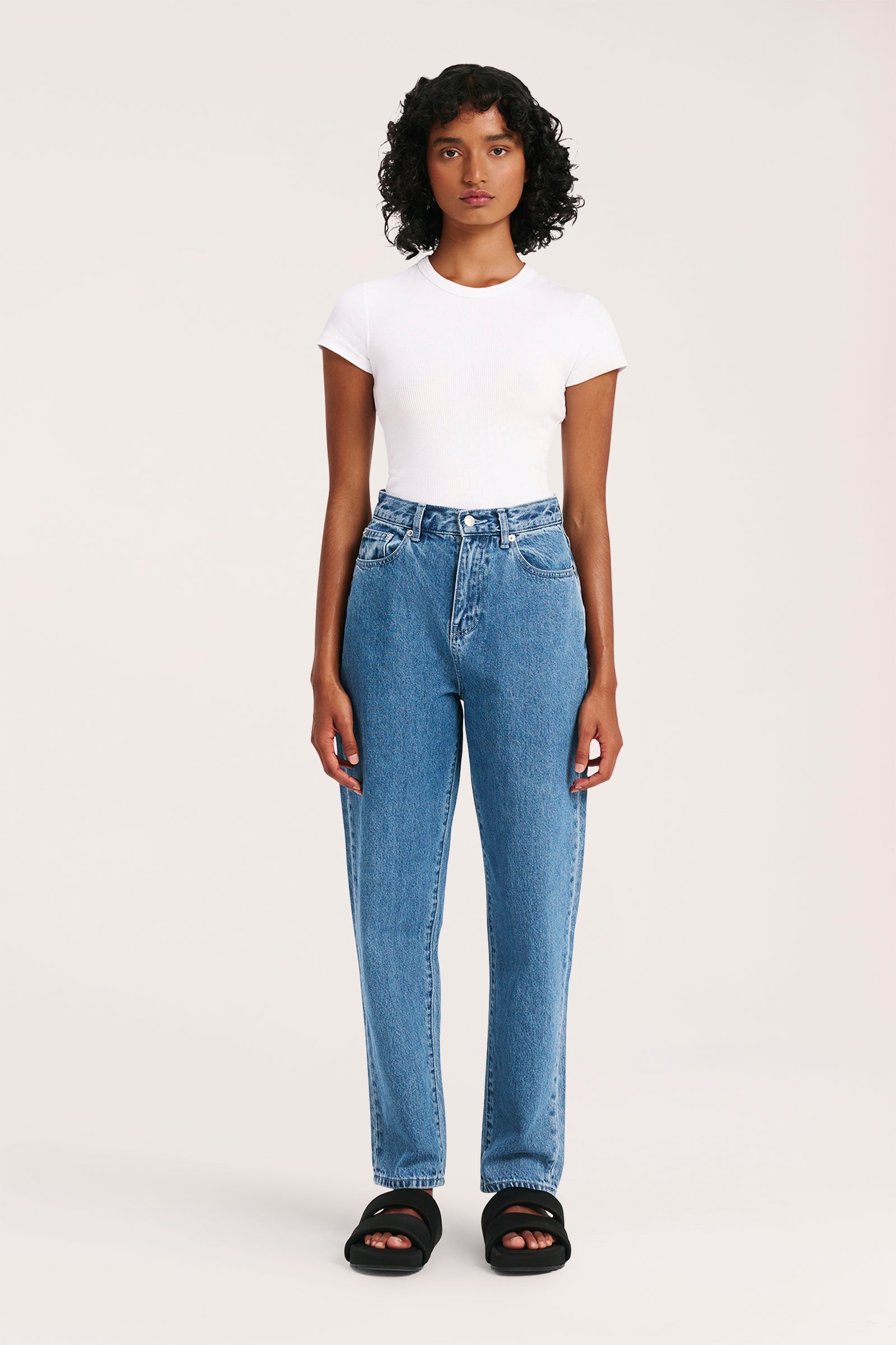 Nude Lucy Organic Rib SS Tee White