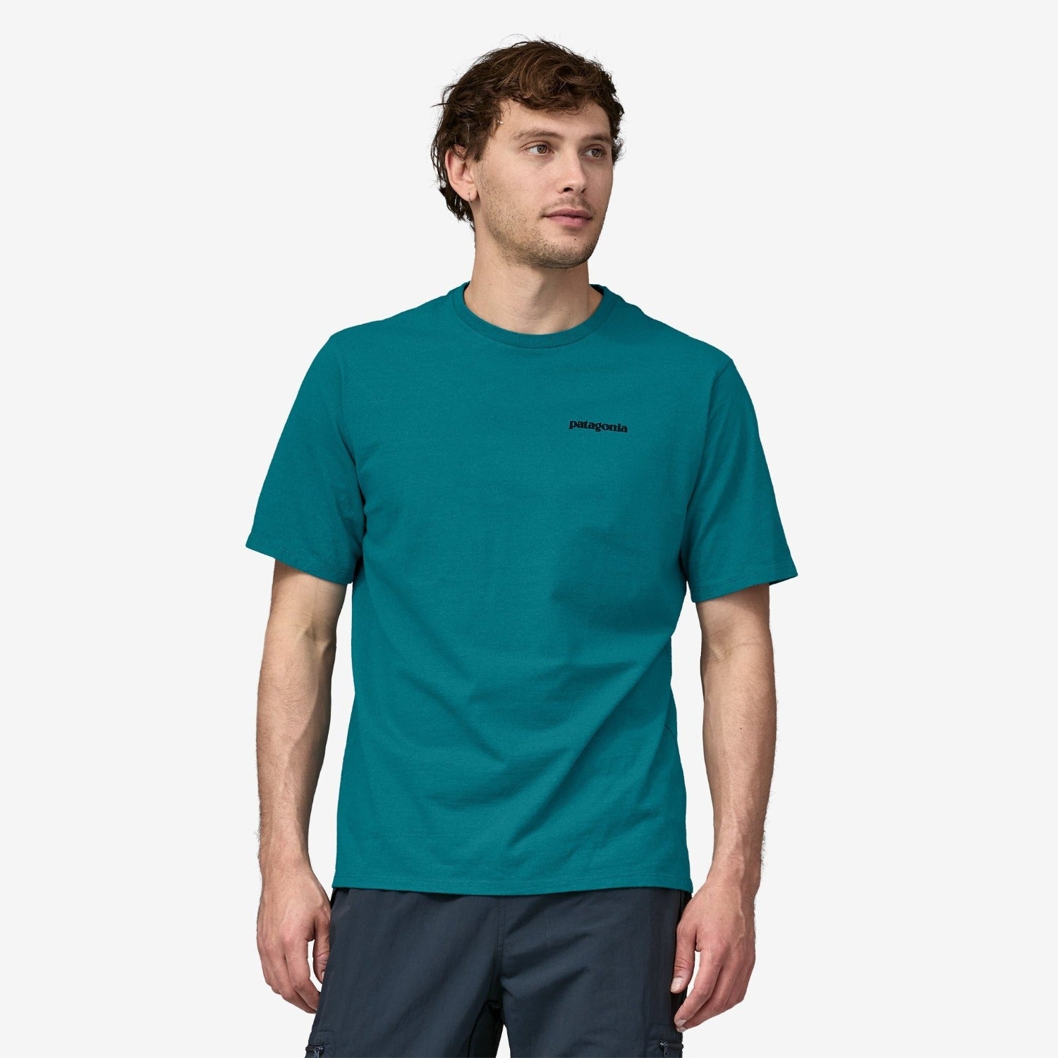 Patagonia Men's P-6 Logo Responsibili-Tee® Belay Blue