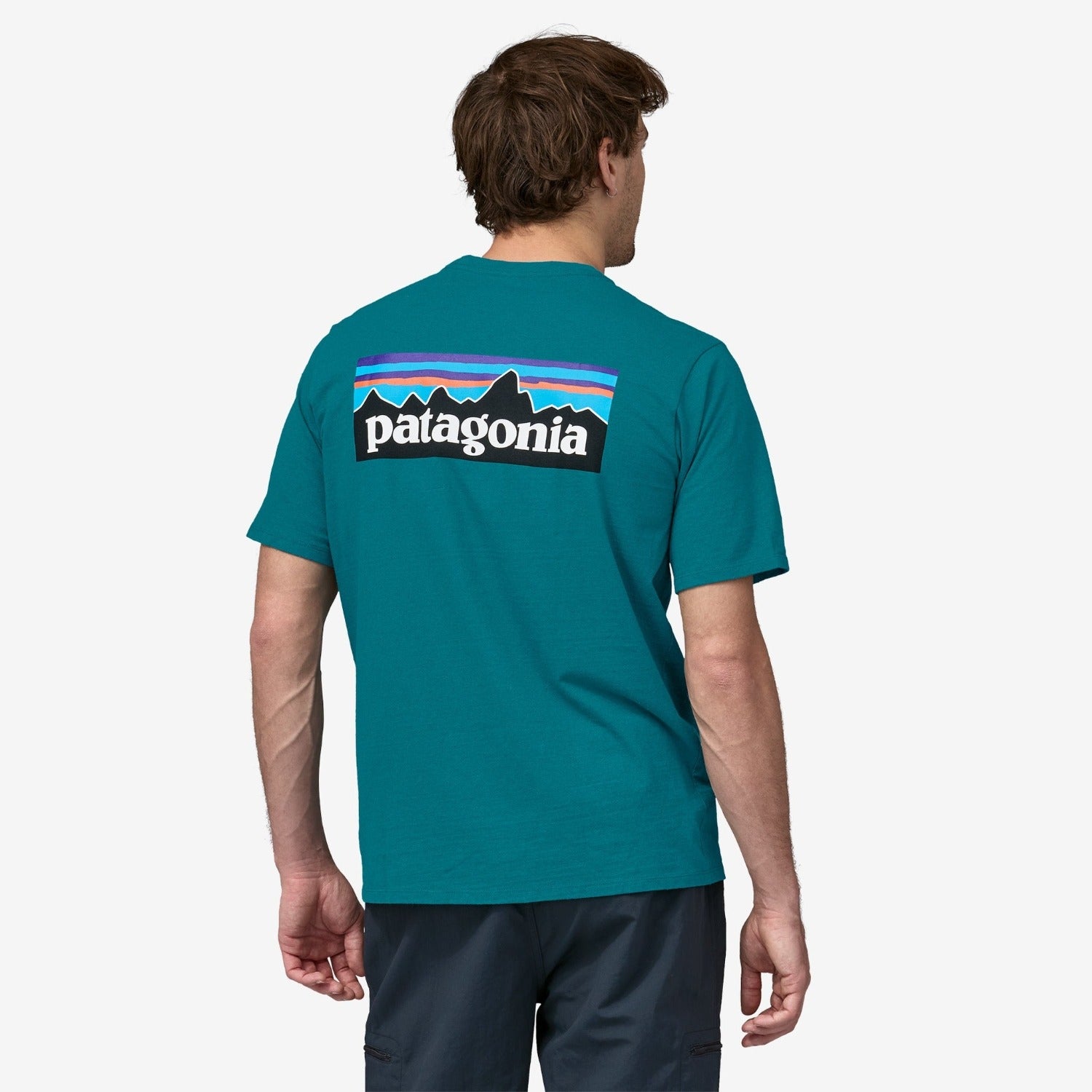Patagonia Men's P-6 Logo Responsibili-Tee® Belay Blue