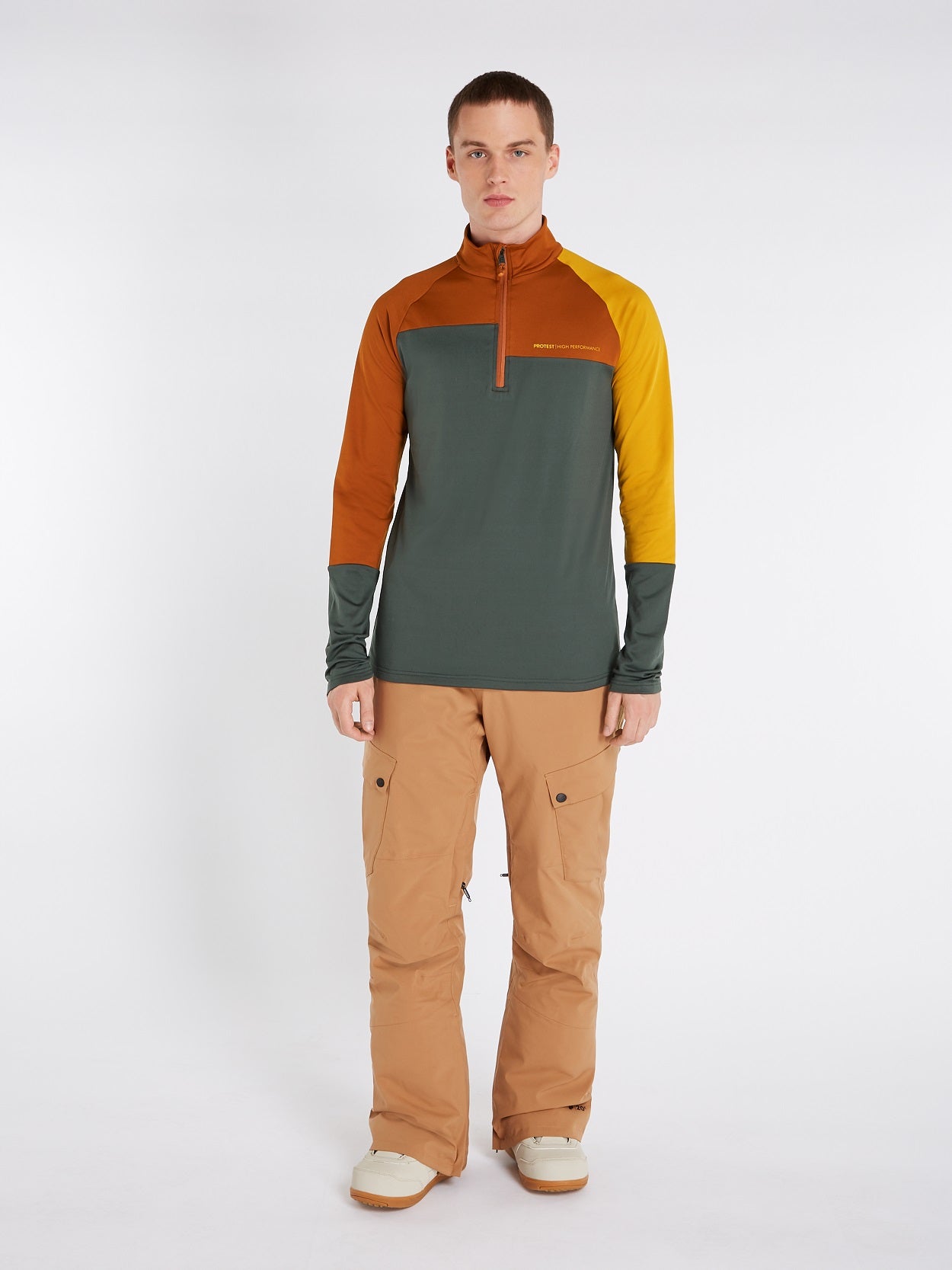 Protest Holdme 1/4 Zip Top Skivvy Hunter Green