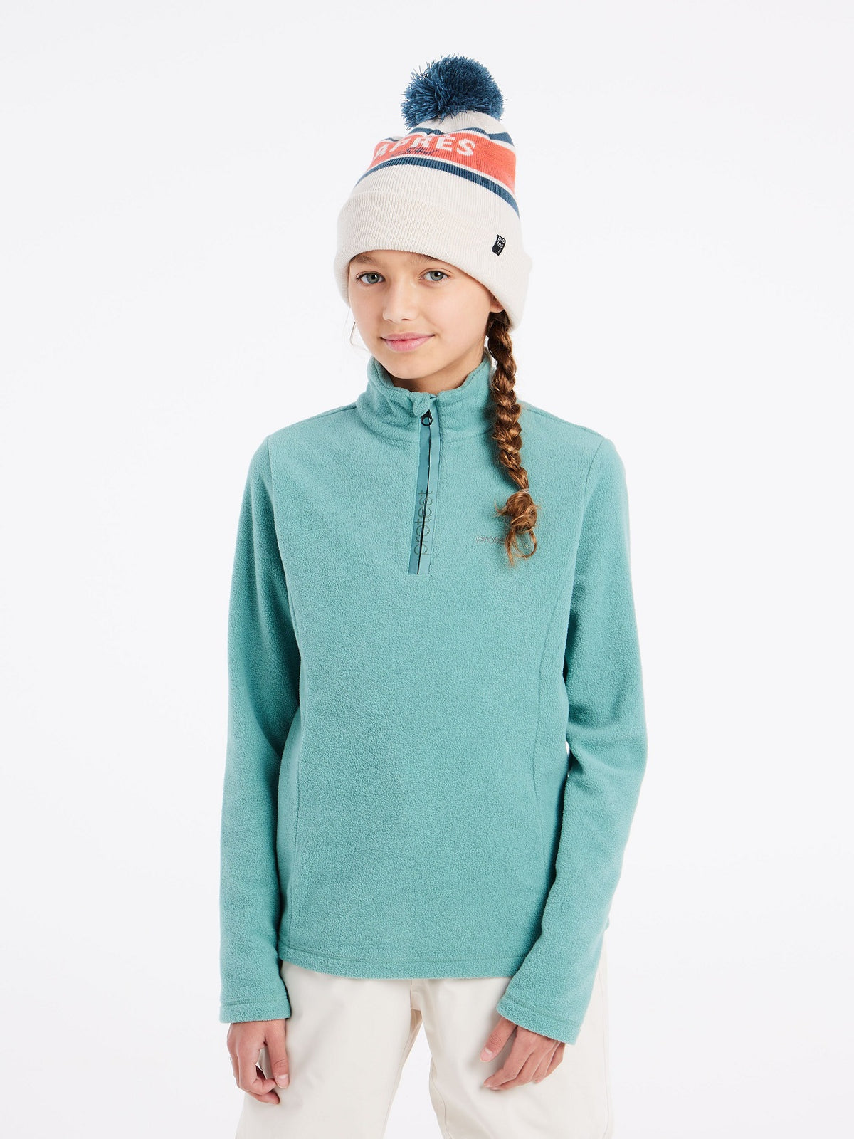 Protest Mutey Jr 1/4 Zip Skivvy Crocodile Green