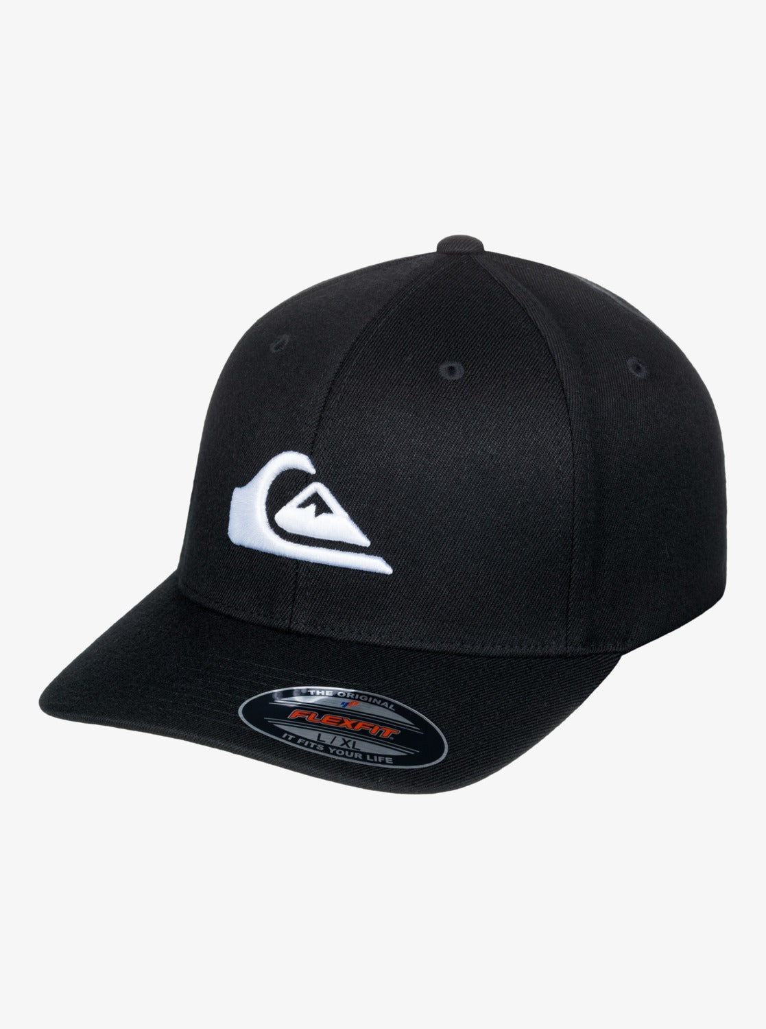 Quiksilver Mens Mountain & Wave Flexfit Cap Black White