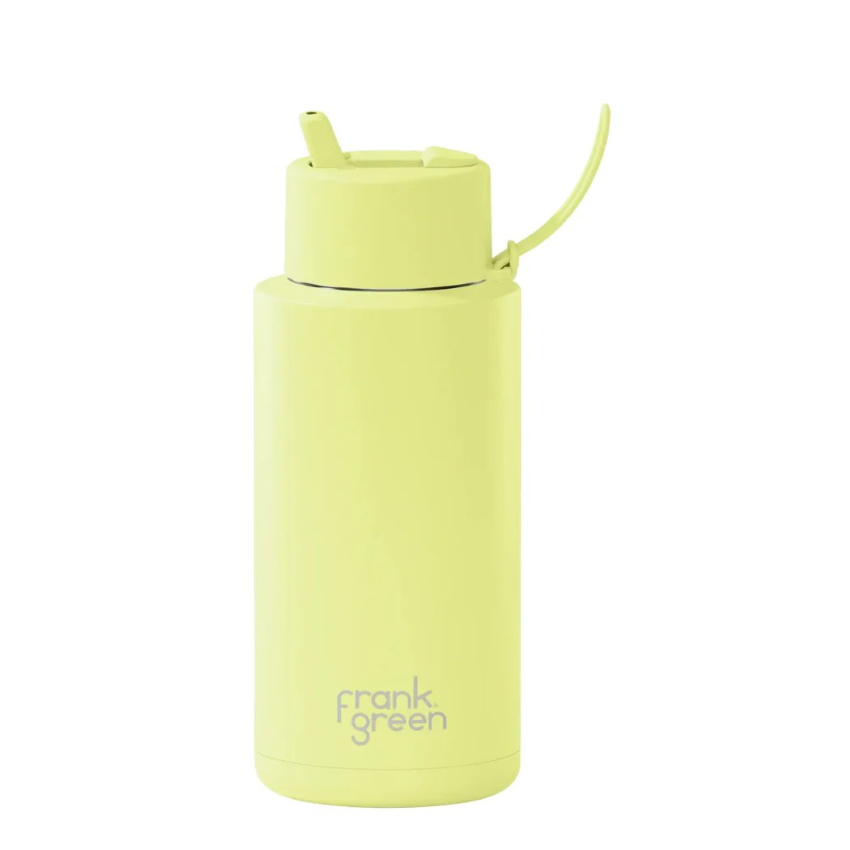 Ceramic 34oz w/ Flip Straw Insulated Water Bottle