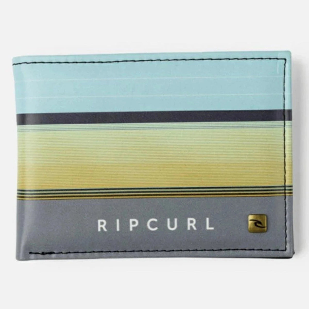 Ripcurl Combo PU Slim Wallet Black Grey Aqua